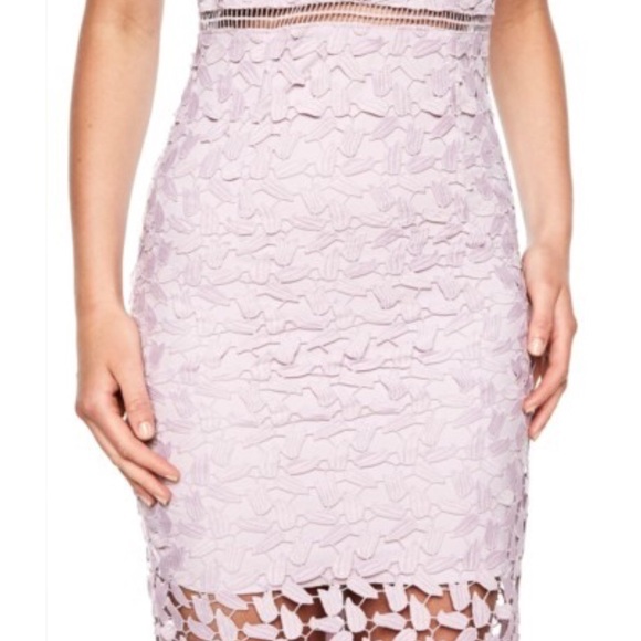 LIGHT PURPLE LACE PANEL DRESS - Picture 5 of 7